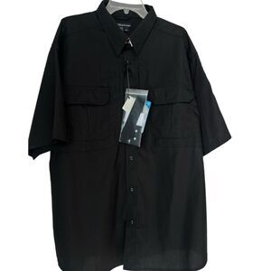 NWT 5.11 Tactical Series Black Short Sleeve Water Repellent PRO Shirt sz 2XL